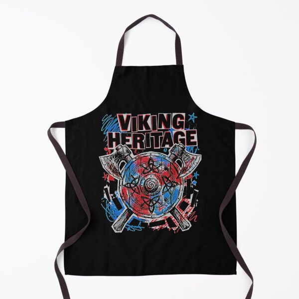 Item preview, Viking Heritage Axes Shield Runes Red Blue Graffiti designed and sold by graphixpolash.