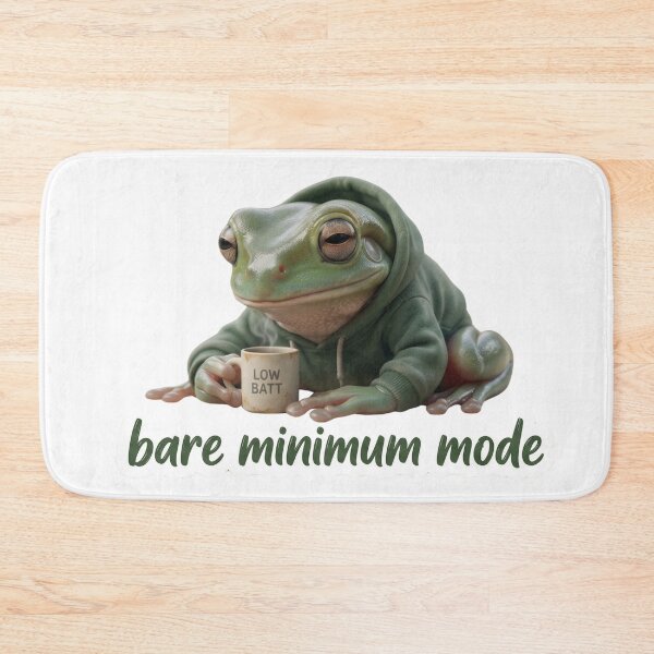 Item preview, Modo mínimo indispensable - Meme de la rana cansada con batería baja designed and sold by Arts Paradise.