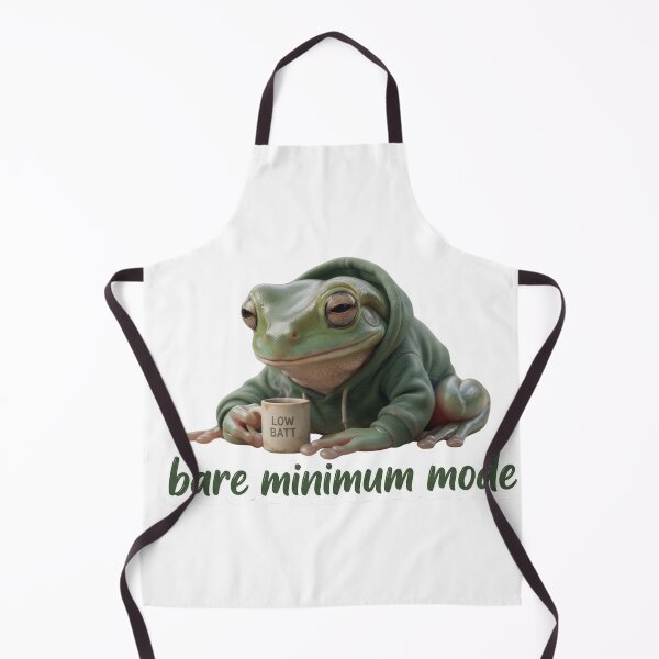 Item preview, Bare Minimum Mode - Low Battery Tired Frog Meme designed and sold by Arts Paradise.