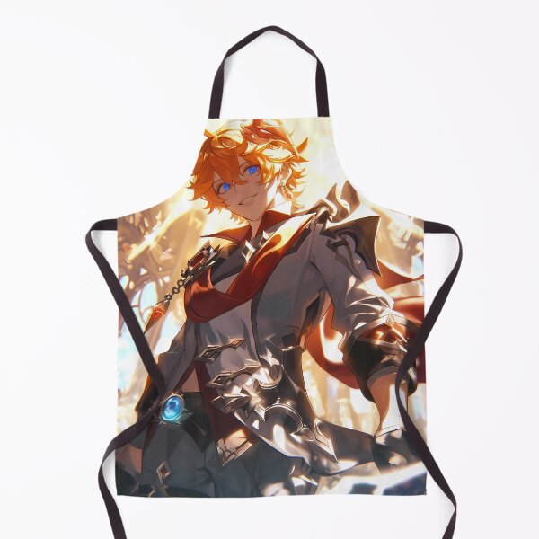 Item preview, Tartaglia Childe Genshin Impact Anime Boy Orange Hair Golden Glow designed and sold by TanglenRabbit.