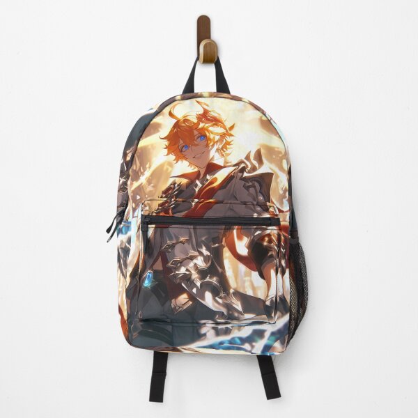 Item preview, Tartaglia Childe Genshin Impact Anime Boy Orange Hair Golden Glow designed and sold by TanglenRabbit.