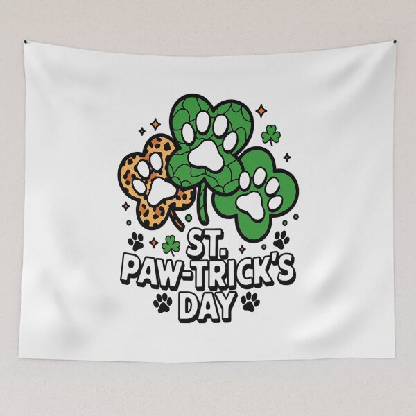 Item preview, Shamrock Dog Clovers St Paw Trick's Day St Patricks Day designed and sold by RonnasJackson.
