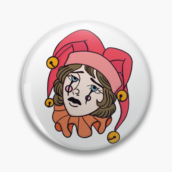 Item preview, Salmon sad jester girl clown aesthetic  designed and sold by Finn.Co.