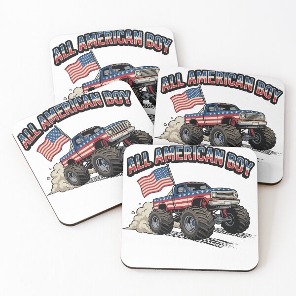 Item preview, Patriotic Boy 4th of July Monster Truck designed and sold by KroghDs.