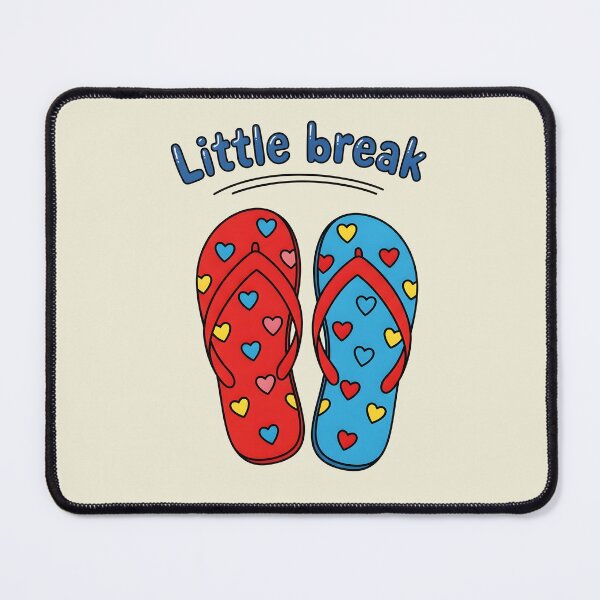Item preview, Little Break – Cute Flip Flops with Hearts Beach Design designed and sold by Sea Gem.