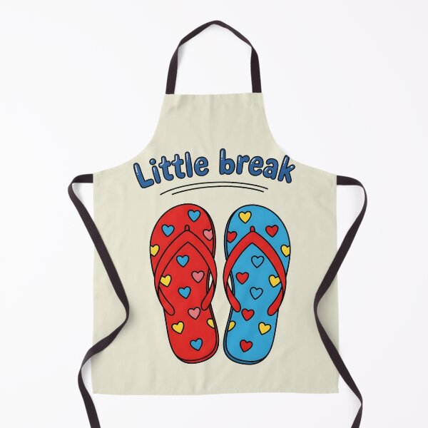 Item preview, Little Break – Cute Flip Flops with Hearts Beach Design designed and sold by Sea Gem.