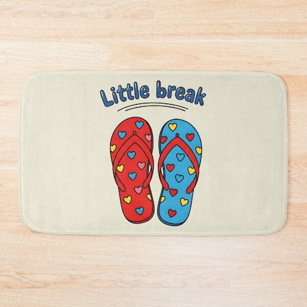 Item preview, Little Break – Cute Flip Flops with Hearts Beach Design designed and sold by Sea Gem.