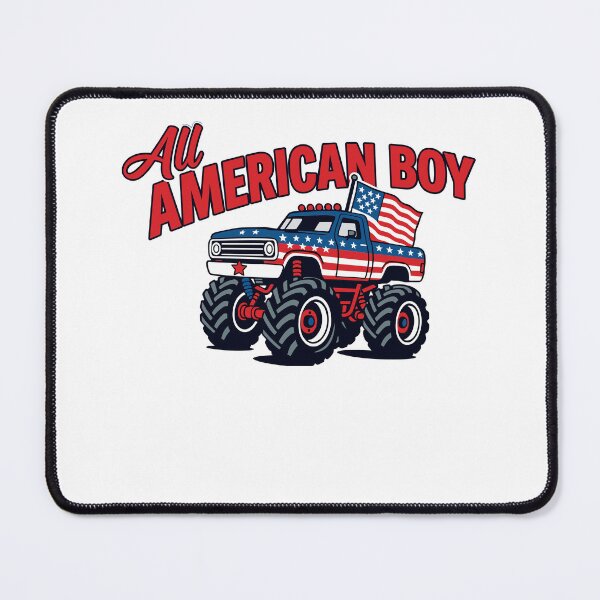 Item preview, All American Boy 4th of July Monster Truck designed and sold by KroghDs.