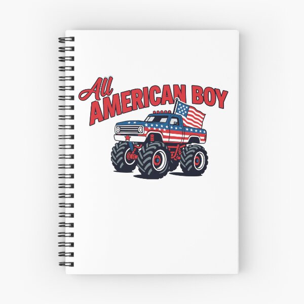 Item preview, All American Boy 4th of July Monster Truck designed and sold by KroghDs.