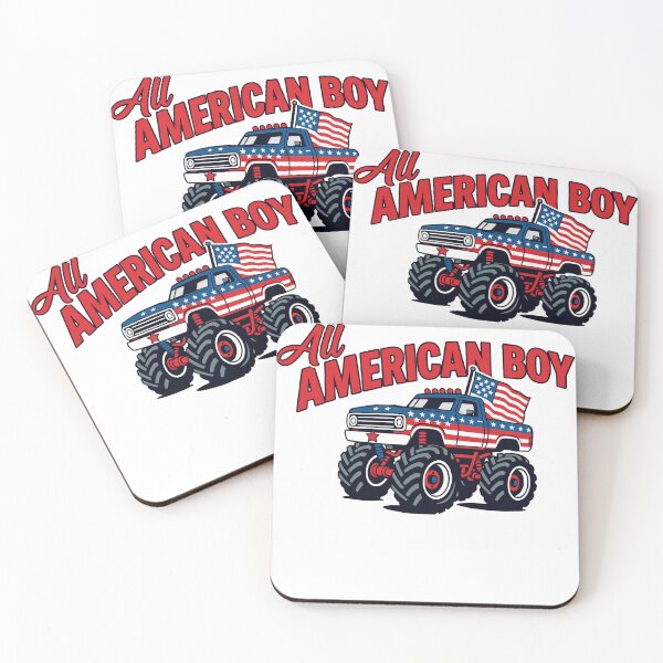 Item preview, All American Boy 4th of July Monster Truck designed and sold by KroghDs.