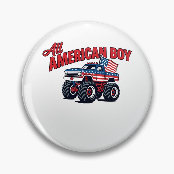 Item preview, All American Boy 4th of July Monster Truck designed and sold by KroghDs.