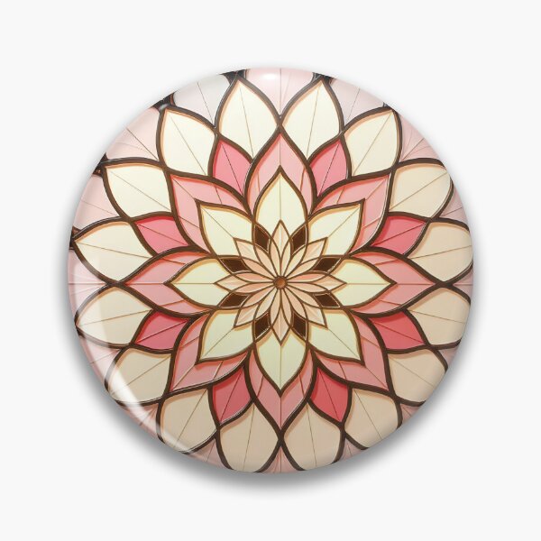 Item preview, Lotus Stained Glass Mandala designed and sold by Shelley Loewnau-Jones Studio.