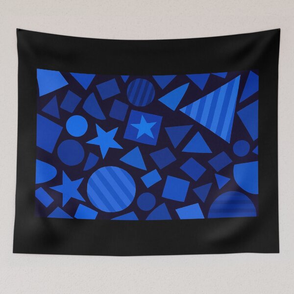 Item preview, Blue Stars, Strips and Shapes designed and sold by CarolM.