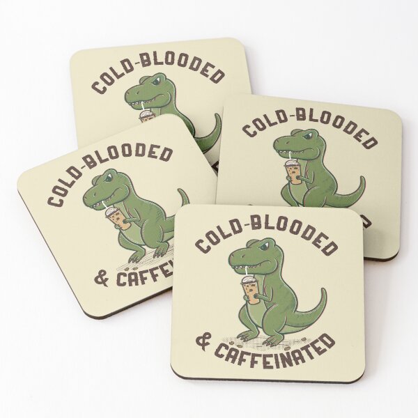 Item preview, Cold-Blooded & Caffeinated T-Rex - Vintage Iced Coffee Dino Art designed and sold by danhoodstudio.