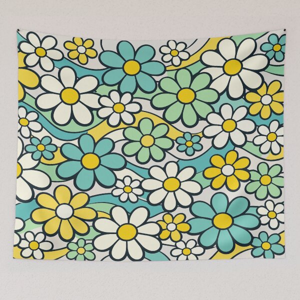 Item preview, Groovy 70s Retro Floral Pattern – Vintage Daisy Power designed and sold by Far Out Goods.