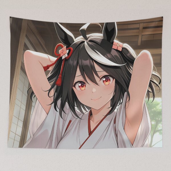 Item preview, Kitasan Black Uma Musume Pretty Derby Playful Miko Hairstyle Shrine designed and sold by Spraykart.