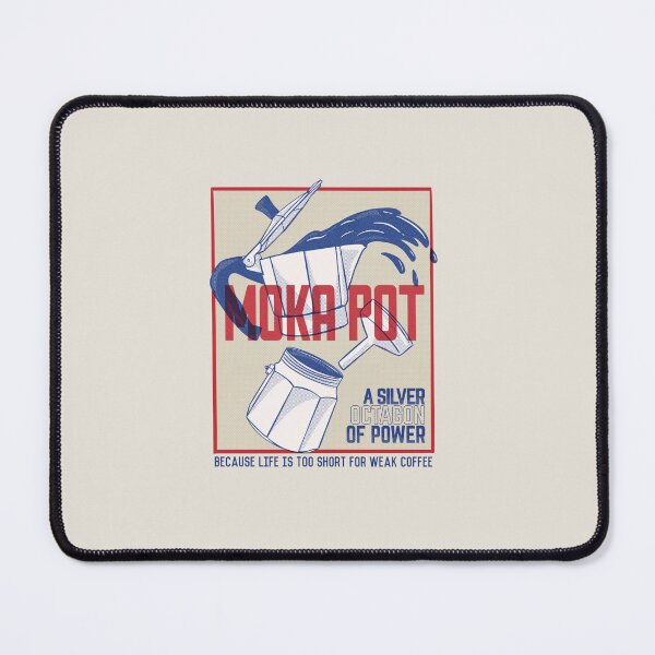 Item preview, Moka Pot Silver Octagon of Power - Retro Coffee Poster Art designed and sold by danhoodstudio.