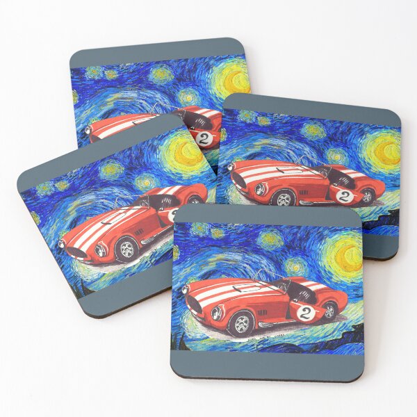 Item preview, Classic Red Racing Car Under Starry Night – Van Gogh Inspired Art designed and sold by Funnycoin10000.
