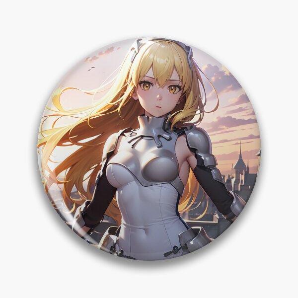 Item preview, Ais Wallenstein Danmachi Anime Girl Fantasy Knight Castle Sunset designed and sold by Spraykart.