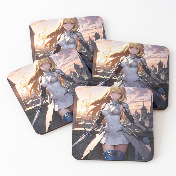 Item preview, Ais Wallenstein Danmachi Anime Girl Fantasy Knight Castle Sunset designed and sold by Spraykart.