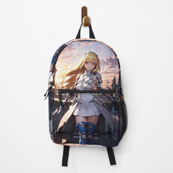 Item preview, Ais Wallenstein Danmachi Anime Girl Fantasy Knight Castle Sunset designed and sold by Spraykart.