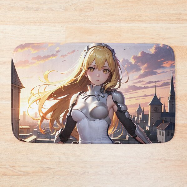 Item preview, Ais Wallenstein Danmachi Anime Girl Fantasy Knight Castle Sunset designed and sold by Spraykart.