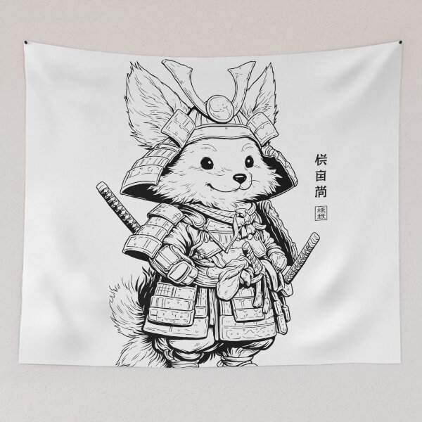Item preview, Samurai Fox Japanese Art | Warrior Fox with Sword | Anime Style Fox Samurai | Kawaii Japan Aesthetic Design designed and sold by De Aqui y de Alla Studio.