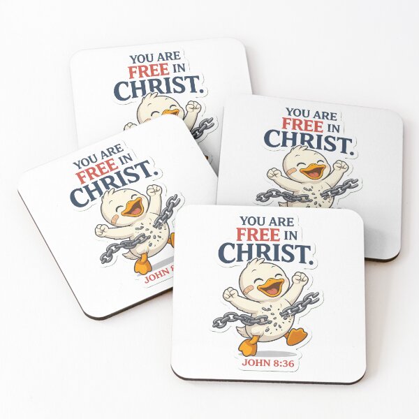 Item preview, Cute Christian Duck Sticker - You Are Free in Christ designed and sold by Faithlines.