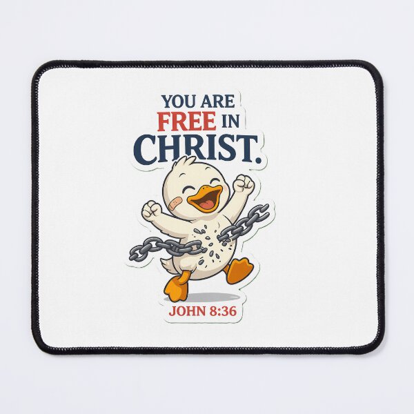 Item preview, Cute Christian Duck Sticker - You Are Free in Christ designed and sold by Faithlines.