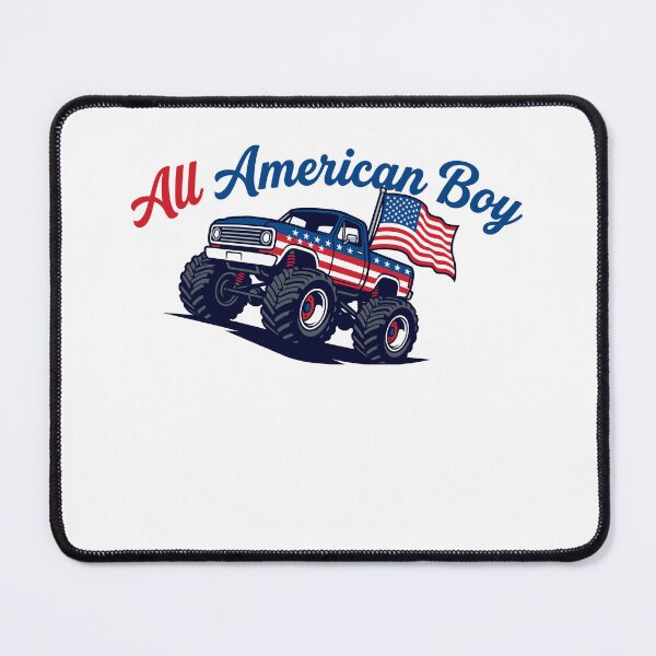 Item preview, All American Boy 4th of July Monster Truck designed and sold by KroghDs.