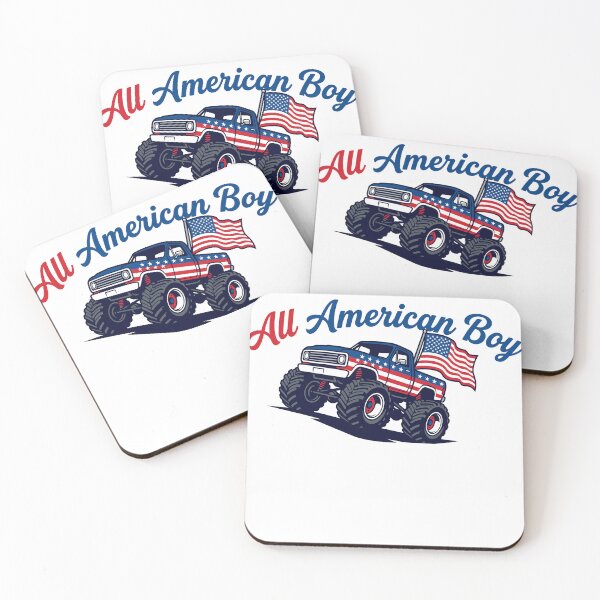 Item preview, All American Boy 4th of July Monster Truck designed and sold by KroghDs.