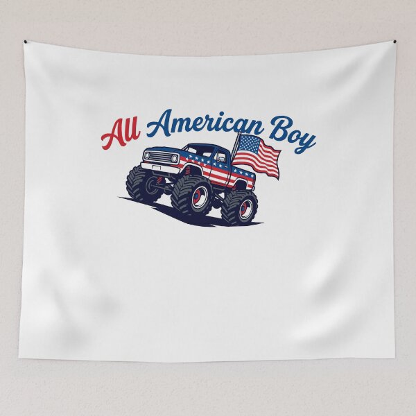 Item preview, All American Boy 4th of July Monster Truck designed and sold by KroghDs.