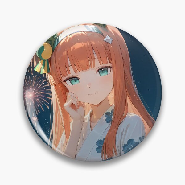 Item preview, Silence Suzuka Yukata Fireworks Anime Girl Uma Musume Pretty Derby designed and sold by Spraykart.