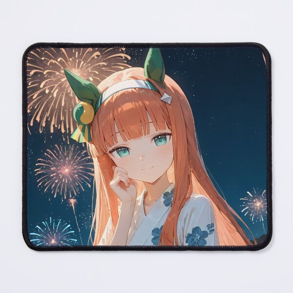 Item preview, Silence Suzuka Yukata Fireworks Anime Girl Uma Musume Pretty Derby designed and sold by Spraykart.