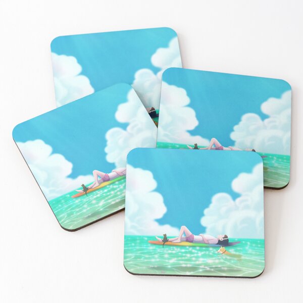 Item preview, Floating Summer Daydream with Cat and Dog designed and sold by jjaejji.