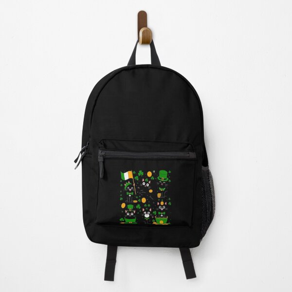 Item preview, St Patricks Day Black Cat With Shamrock Irish designed and sold by RonnasJackson.