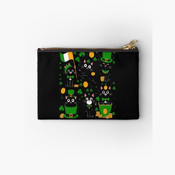 Item preview, St Patricks Day Black Cat With Shamrock Irish  designed and sold by RonnasJackson.