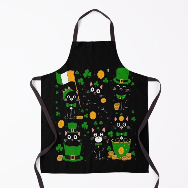 Item preview, St Patricks Day Black Cat With Shamrock Irish  designed and sold by RonnasJackson.