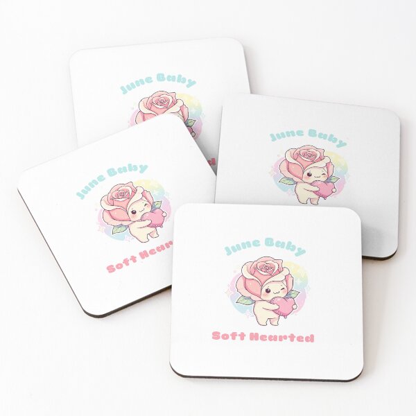 Item preview, Cute Kawaii Pastel Rose Flower Character - June Birthday Baby designed and sold by Tiny Zoom.