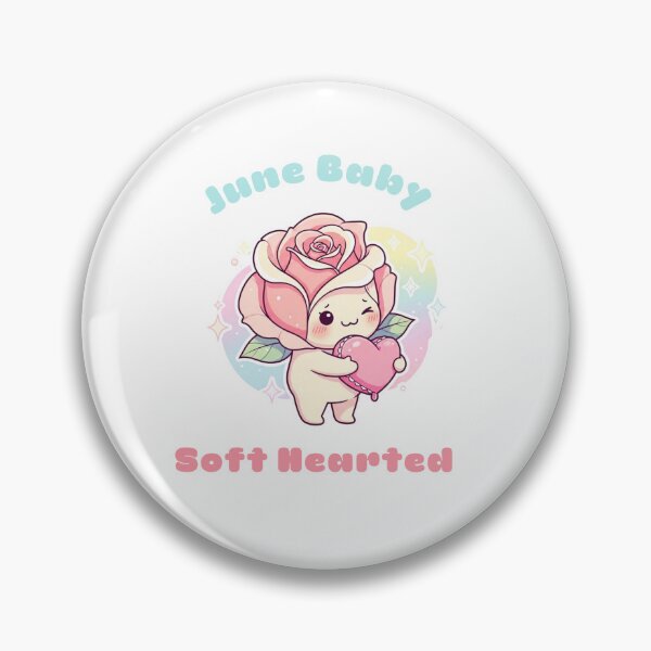 Item preview, Cute Kawaii Pastel Rose Flower Character - June Birthday Baby designed and sold by Tiny Zoom.