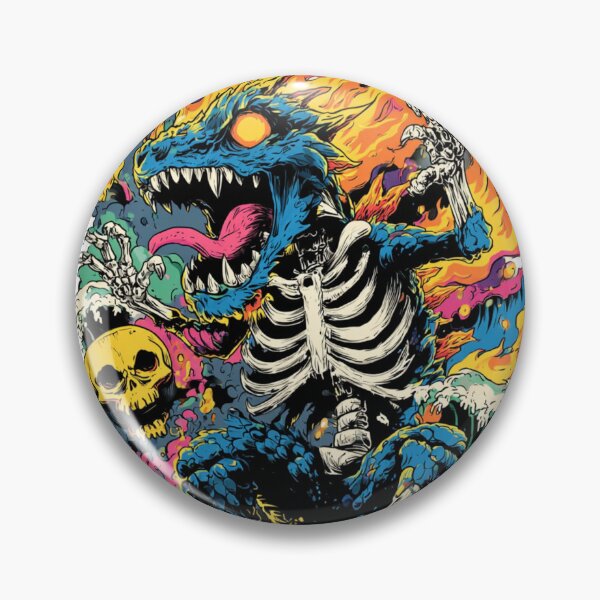 Item preview, Flaming Skeleton Monster Skateboard Art designed and sold by Harbidge.