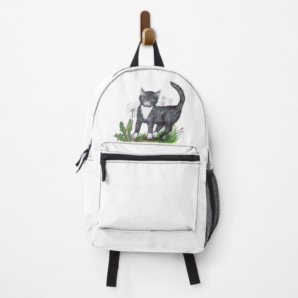 Item preview, Tuxedo Cat and Dandelions designed and sold by InitiallyNO.