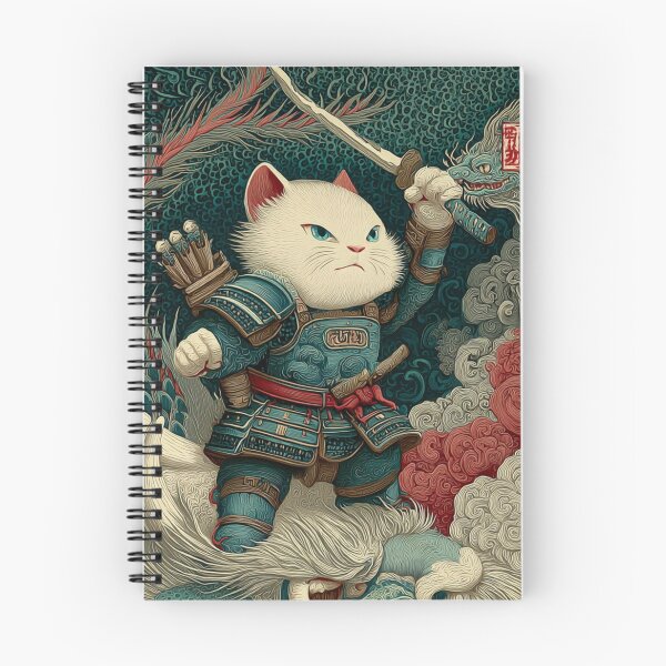 Item preview, Samurai Cat vs Dragon Wall Art | Japanese Art Print | Anime Style Cat Poster | Unique Fantasy Animal Artwork | Printable Download designed and sold by De Aqui y de Alla Studio.
