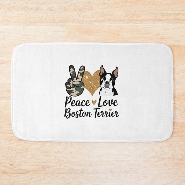 Item preview, Peace Love Boston Terrier Funny Boston Terrier Lover Dog Mom designed and sold by RonnasJackson.