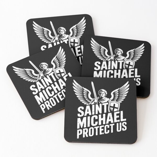 Item preview, Saint Michael Protect Us Archangel Faith Design designed and sold by theartfulaspie.