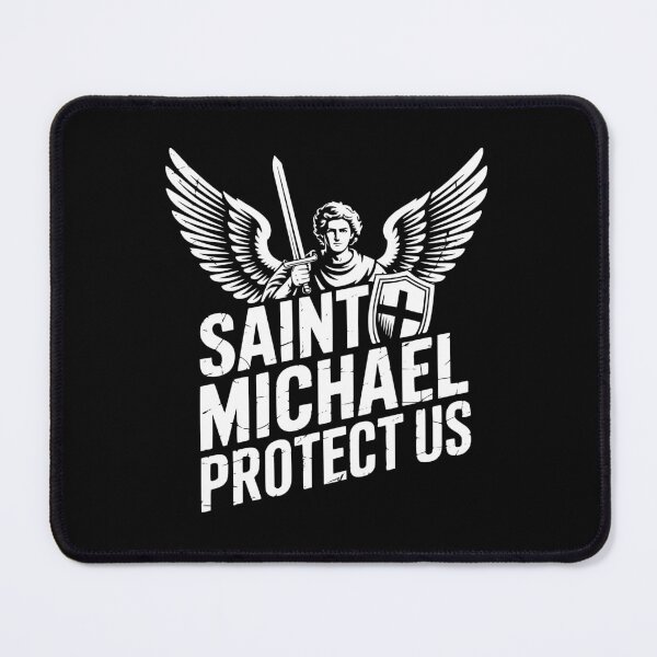 Item preview, Saint Michael Protect Us Archangel Faith Design designed and sold by theartfulaspie.