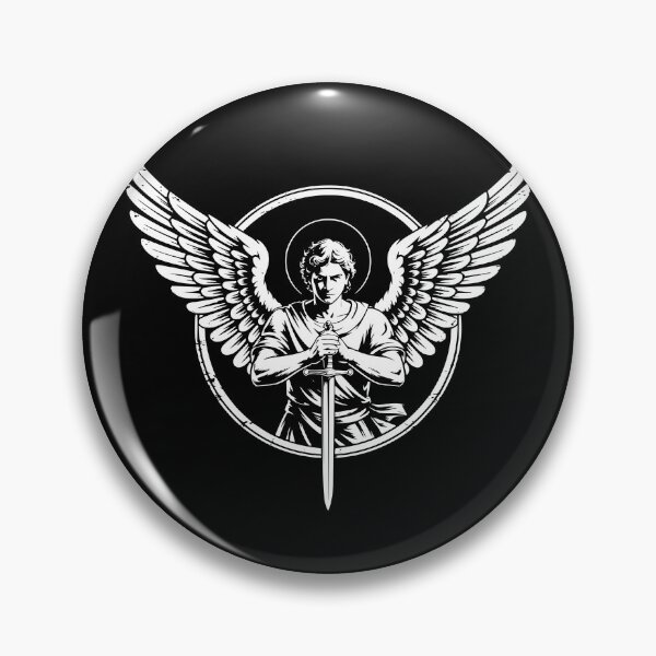 Item preview, Saint Michael Sword Emblem Archangel Design designed and sold by theartfulaspie.