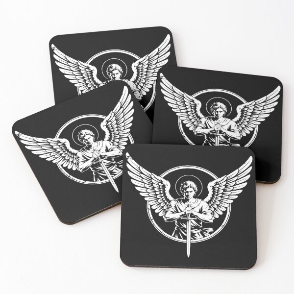 Item preview, Saint Michael Sword Emblem Archangel Design designed and sold by theartfulaspie.