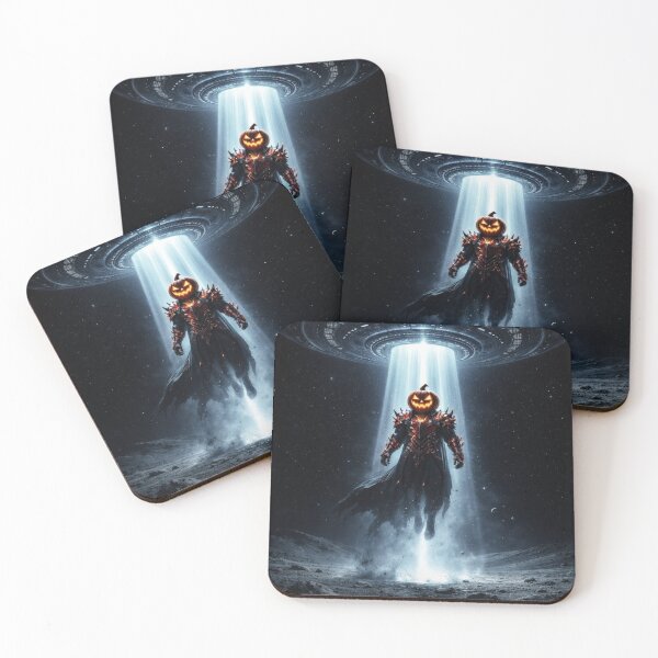 Item preview, Headless Horseman Moon Abduction – Sci-Fi Gothic Halloween Art designed and sold by TheHorsemanRidesAgain.