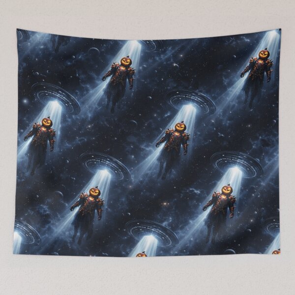 Item preview, Headless Horseman Moon Abduction – Sci-Fi Gothic Halloween Art designed and sold by TheHorsemanRidesAgain.